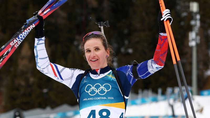 Julia Simon wins biathlon gold but credit card fraud conviction involving beaten teammate causes controversy
