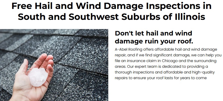 A-Abel Roofing Responds to Growing Hail Damage Concerns with Professional Roof Repair and Storm Restoration Services in Illinois.