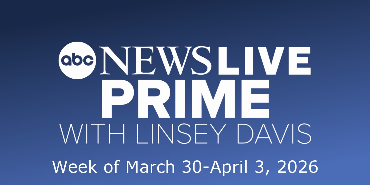 ABC News Live Prime Guests Jack Quaid, Barbie Ferreira Mar. 30-Apr.3
