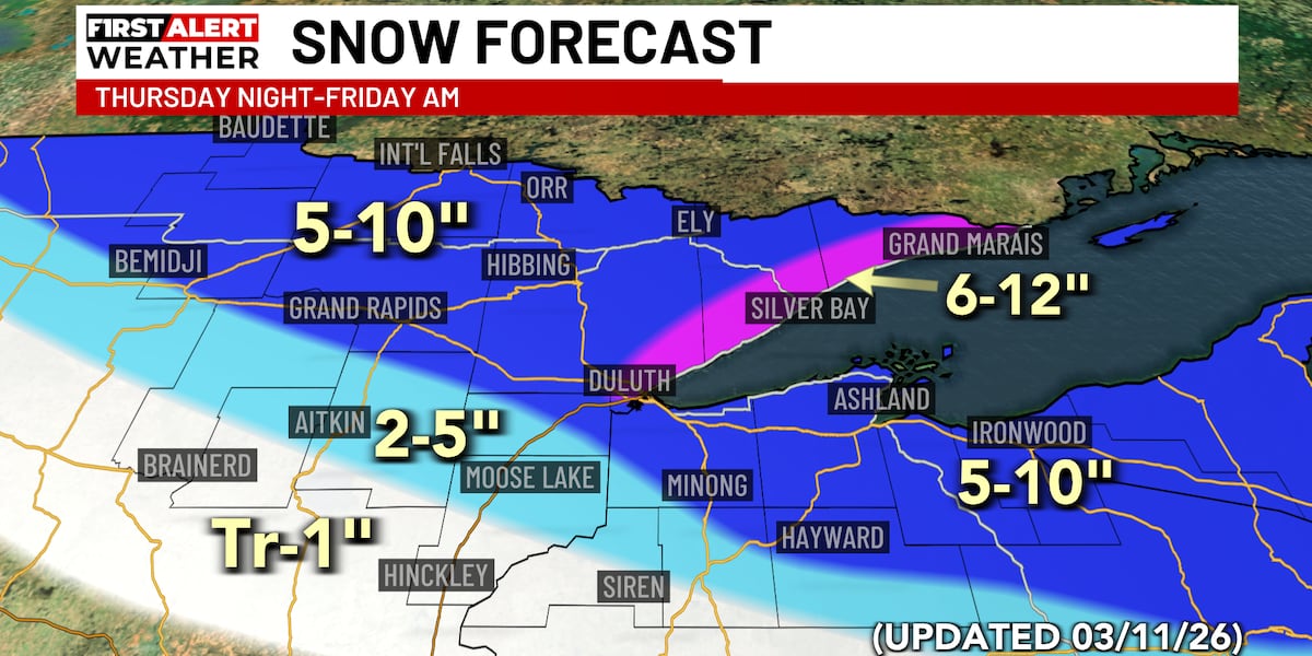 Heavy snow at times with blizzard conditions for some Thursday evening