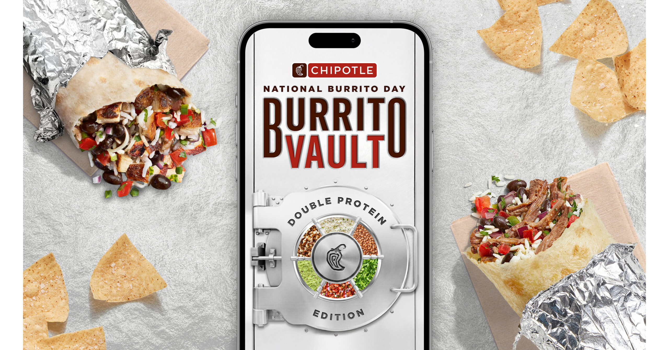 CHIPOTLE LAUNCHES BURRITO VAULT: DOUBLE PROTEIN EDITION WITH OVER $2 MILLION IN CHIPOTLE PRIZES FOR NATIONAL BURRITO DAY