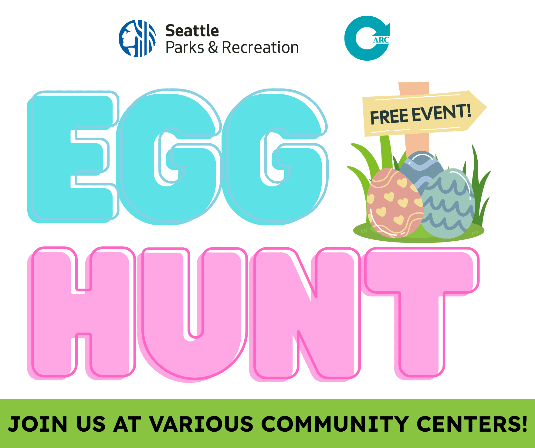 2026 Spring Egg Hunts with Seattle Parks and Recreation! 