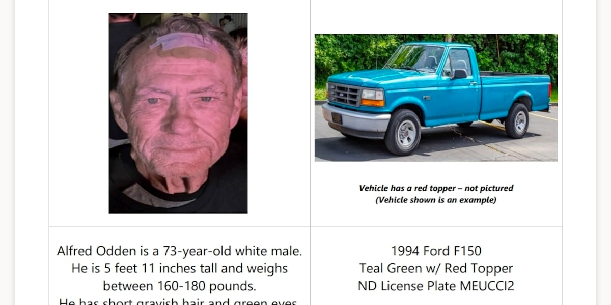 Silver Alert issued for missing Wahpeton man