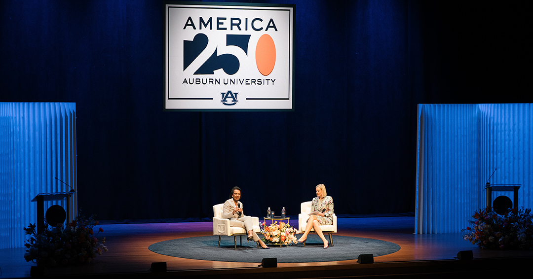 Rice challenges Auburn students to strengthen democracy